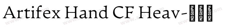 Artifex Hand CF Heav字体转换
